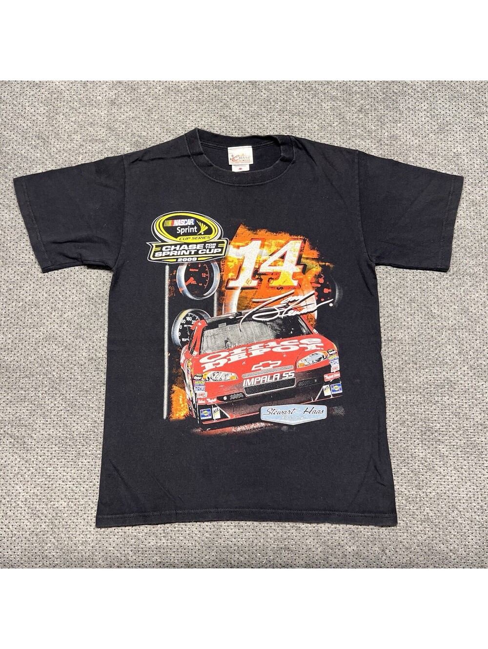 Vintage 2000 Tony Stewart Nascar Office Depot T-Shirt Medium Rare Men’s Black